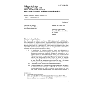 Lettres entraide judiciaire Pakistan
