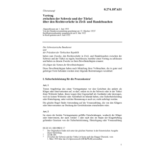 Vertrag Rechtsverkehr Türkey