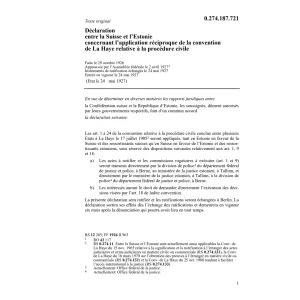 Décl. Estonia procédure civile