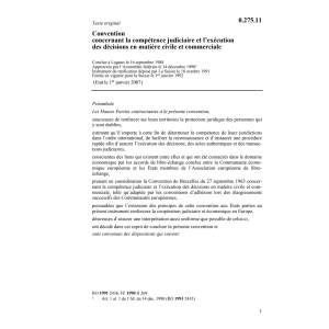 Conv. compétence judiciaire Lugano