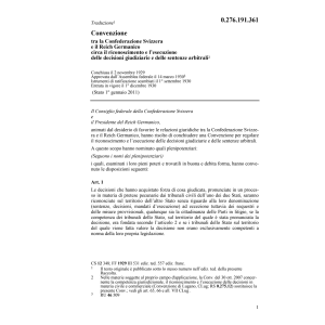 Conv. decisioni giudiziarie Reich Germ.