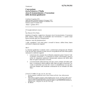 Conv. decisioni giudiziarie Italia