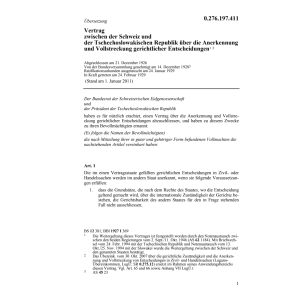 Vertrag gerichtliche Entscheidugne CSSR