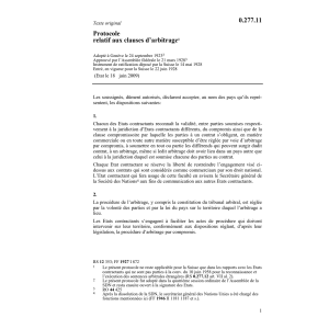 Prot 24 septembre 1923 clauses arbitrage