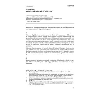 Prot 24 settem. 1923 clausole arbitrato