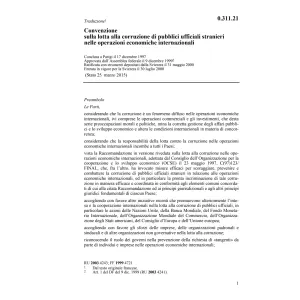 Conv. lotta corruzione stranieri