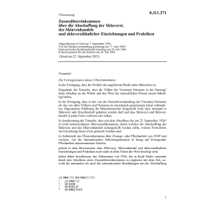 Zusatzübereink.Abschaffung Sklaverei