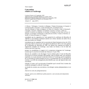 Conv. relative à l'esclavage