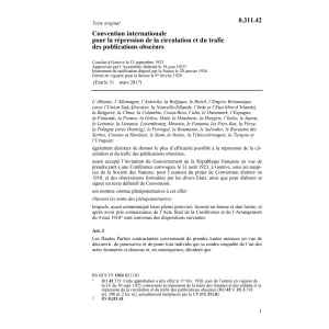 Conv. répression publications obscènes