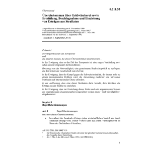 Abk. Geldwäscherei + Ermittl. Straftaten