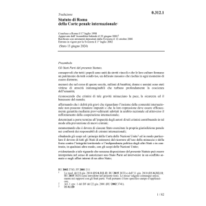 Statuto Roma Corte penale internazionale