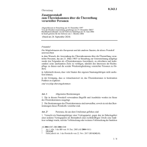 Zusatzprot.Überstellung verurteilt.Pers
