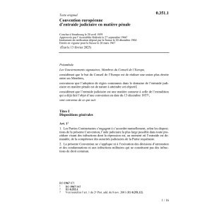 Conv. entraide judiciaire matière pénale