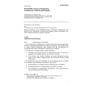 Rechtshilfevertrag Kanada