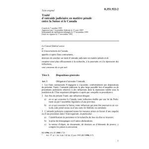 Tr. entraide judiciaire pénale Canada