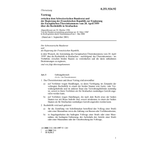Rechtshilfe Strafsachen Frankreich