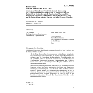 Briefw. CH-F Rechtshilfe Strafsachen