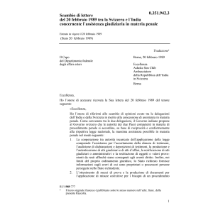Lettere assistnza giudiziaria India