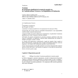 Trattato Svizzera Indonesia mat. penale