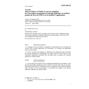 Accord CH-I européenne d'entraide