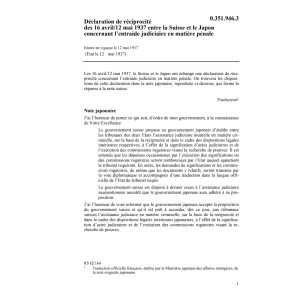 Décl.CH-Japon entraide judiciaire