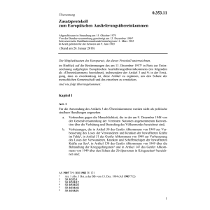 Zusatzprot. Europ. Auslieferungsübereink