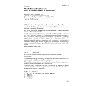 Quart. Prot. ad. Conv. europ. estradizi.