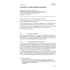 Europ. Auslieferungsübereink.,EAUe