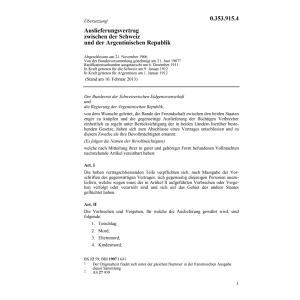 Auslieferungsvertr.CH-Argentinischen Rep