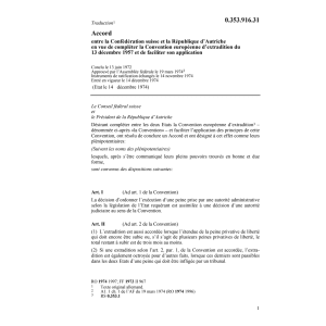 Ac. Autriche Convent. europ. extradition
