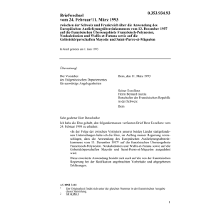 Briefwechsel CH-F Auslieferungsübereink.