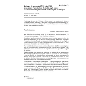 Extradition aux protectorats CH-GB