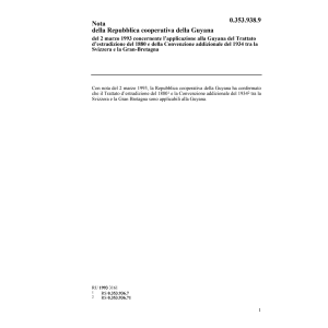 Note trattato d'estradizione Guyana