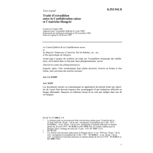 Traité extradition CH-Autriche-Hongrie