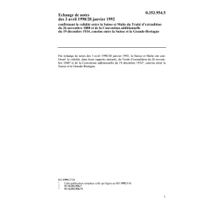 Echange not.CH-Malte traité extradition