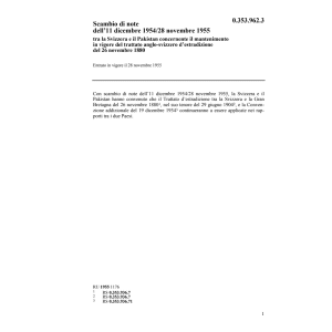 Scambio di note Pakistan