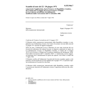 Note estradizione delinquenti Rwanda