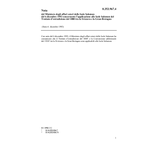 Nota Tratt. d'estrazione Isola Salomone