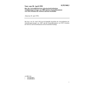 Note CH-Seschellen Auslieferung