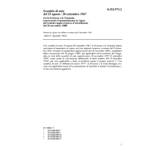 Scambio di note Tanzania