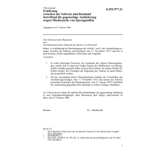 ErklCH-Russland Missbrauch Sprengstoffen