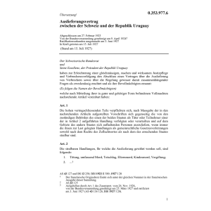 Auslieferungsvertrag mit Uruguay