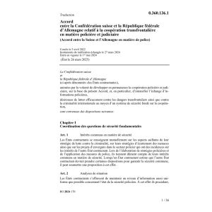 Accord CH-D coopération policière