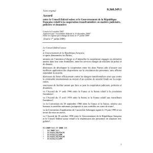 Acc. CH-F coopération transfrontalière