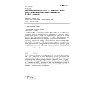 Prot. CH-I centri cooperazione polizia