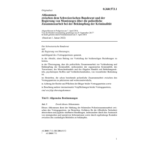 Abk. 7.4.16 Schweiz. BR Reg. Montenegro