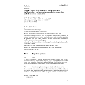 Acc. 7.4.16 CFS Gouvernement Monténégro