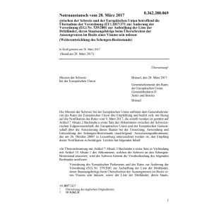 Notenaustausch CH - EU Übern. V 2017/371
