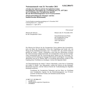 Notenaustausch CH EU 1077/2011