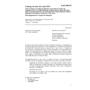 Echange de notes CH UE 515/2014